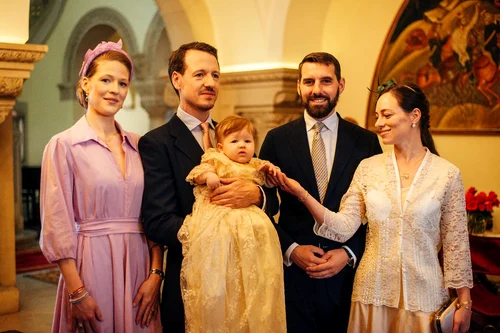 Alina Maria și Nicolae al României, nași de botez la Belgrad pentru Prințesa Marija a Serbiei FOTO: Instagram