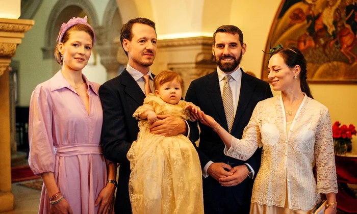 Alina Maria si Nicolae al Romaniei, nasi de botez la Belgrad pentru Marija a Serbiei, fiica Printul Filip si Printesa Danica   Instagram (2) jpg