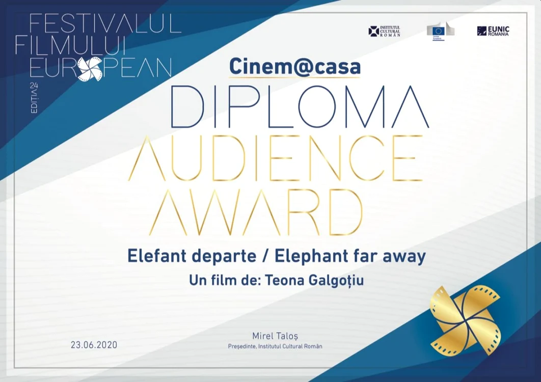 "Elefant departe" a câştigat Premiul Publicului, în cadrul Festivalului Filmului European