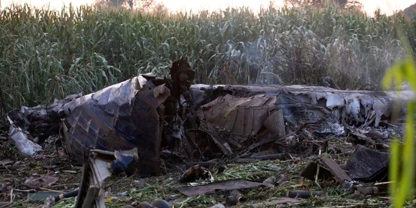 Avion ucrainean prăbuşit în Kavala Grecia - 17 iul 2022 / FOTO EPA-EFE