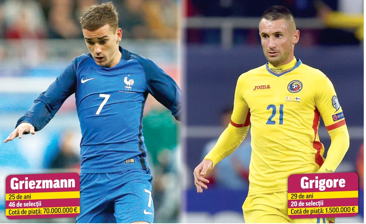
    Francezul Griezmann este considerat unul dintre cei mai în formă atacanţi ai planetei. Dragoş Grigore a fost integralist în preliminarii, dar acum va avea de înfruntat cel mai dificil adversarFotografii: AP/sportpictures.eu  