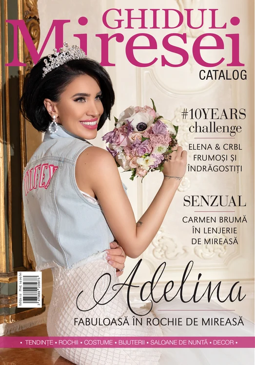 Adelina Pestrițu apare pe coperta celui mai nou număr al revistei Ghidul miresei