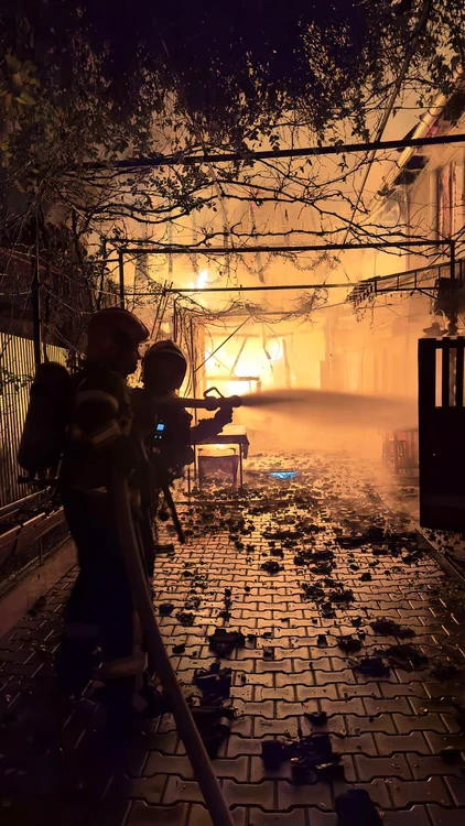 Incendiu mistuitor în Poplaca Sibiu Foto ISU Sibiu