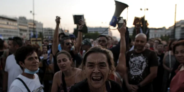 protest antivaccinisti covid atena 14 iulie 2021 foto epa efe