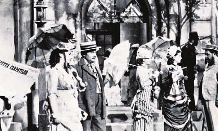 Scenă din filmul „O noapte furtunoasă” (1943)