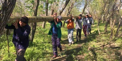 Exasperaţi locuitorii din Târgu Bujor au pus mâna să repare ei avariile la reţea FOTO Facebook Laurenţiu Gâdei