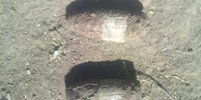 Pompierii au ridicat cele două bucăţi de proiectil