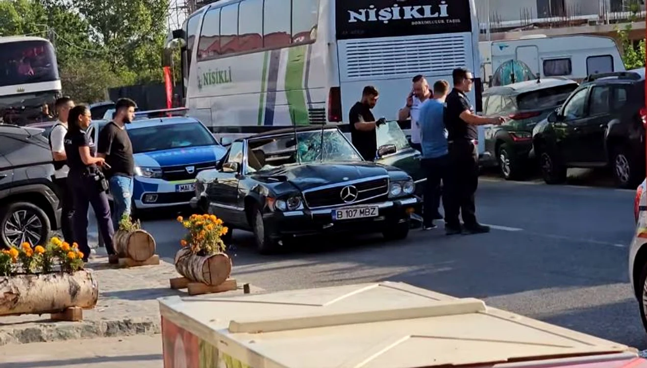 Bolidul Mercedes cu care Matei Vlad Pascu a produs tragedia FOTO Viața Dobrogei