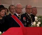 Regina Silvia cu Regele Carl Gustaf și Prințesa Charlene cu Prințul Albert de Monaco la funeraliile Regelui Harald.