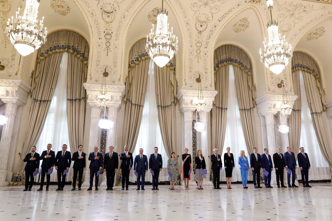 Ceremonia depunerii jurământului de învestitură a guvernului Marcel Ciolacu, la Palatul Cotroceni. FOTO Inquam Photos / George Călin