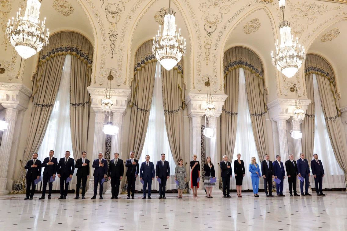 Ceremonia depunerii jurământului de învestitură a guvernului Marcel Ciolacu, la Palatul Cotroceni. FOTO Inquam Photos / George Călin