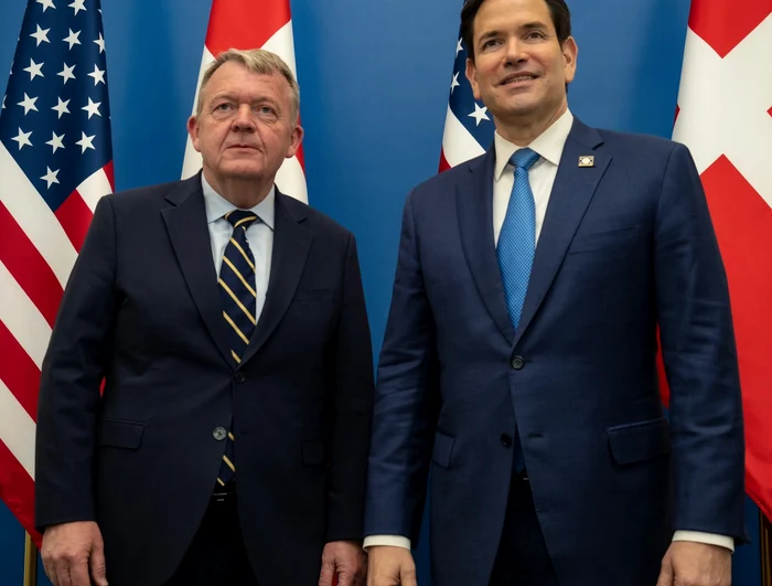 Ministrul de externe danez Lars Løkke Rasmussen și omologul său american, Marco Rubio/FOTO:X