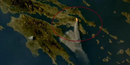 Incendiile din Grecia, văzute din spațiu  FOTO Eumetsat   X jpg