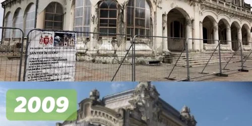 Cazinoul din Constanţa comparaţie 2009 2019 - transformare degradare Sursa Facebook Ionuţ Acsinte