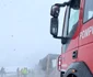 Un TIR plin cu mere a luat foc FOTO ISU Arad