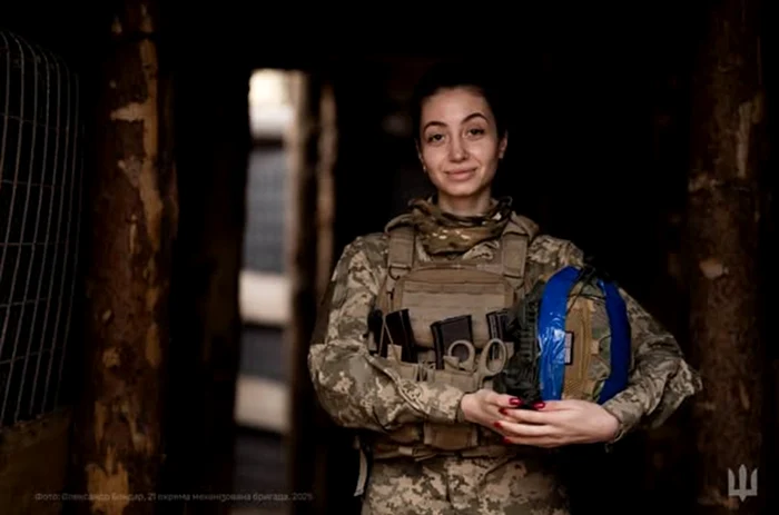 Daria, inițiatoarea programului „Women in drones”. Foto: Facebook/ In Ukraine