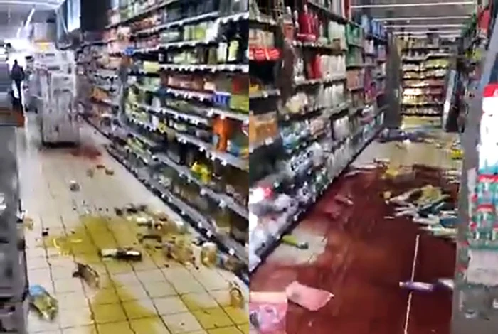 Sticlele și borcanele au căzut de pe rafturi în timpul cutremurului din Gorj