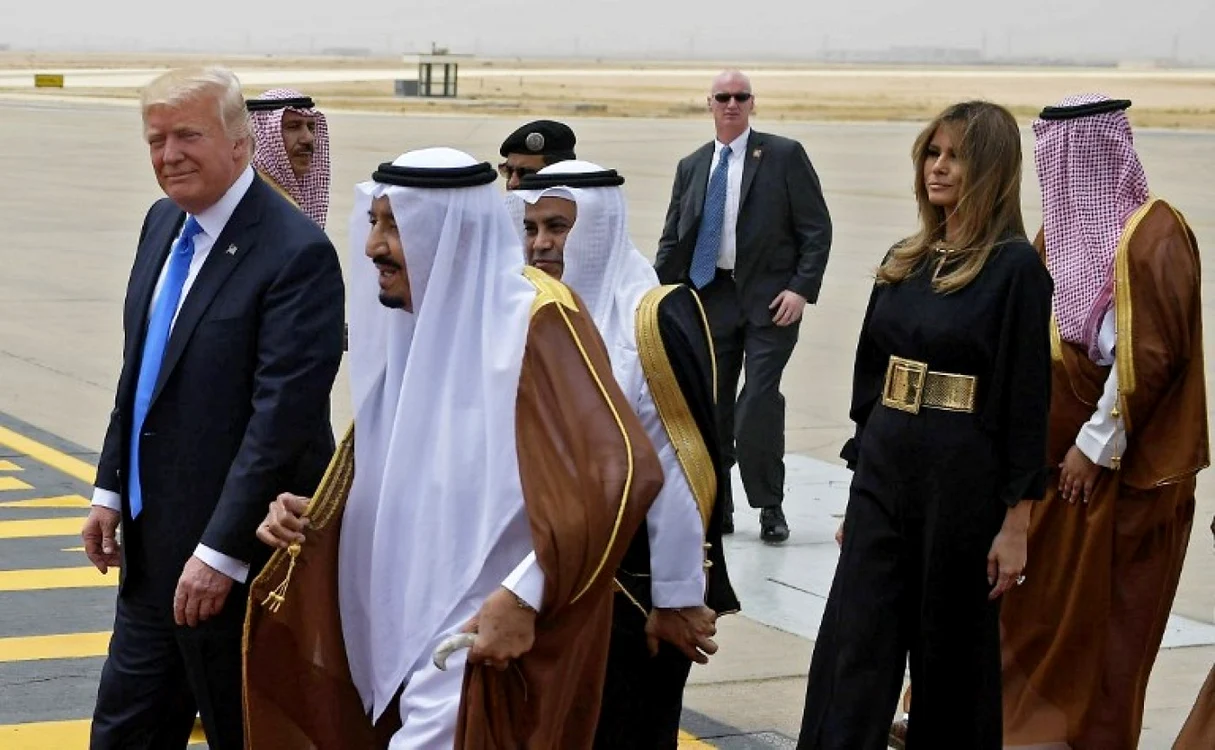 Donald Trump si Melania in Arabia Saudita FOTO AFP
