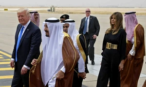 Donald Trump si Melania in Arabia Saudita FOTO AFP