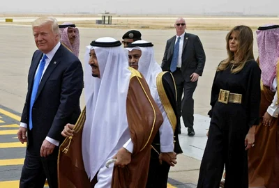 Donald Trump si Melania in Arabia Saudita FOTO AFP