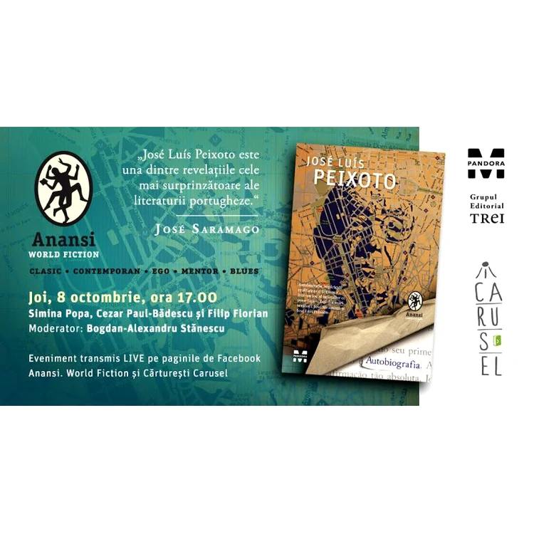 Lansare de carte: Saramago, personaj într un roman semnat de „urmașul” său literar, José Luís Peixoto jpeg