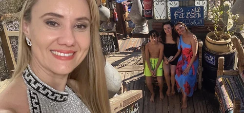 Oana Ioniță și-a dus copiii în Egipt