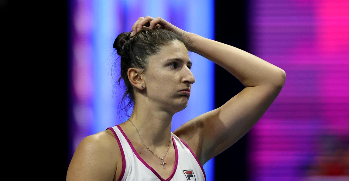 Irina Begu, dezamăgită de înfrângerea de la Miami Open. Foto EPA EFE