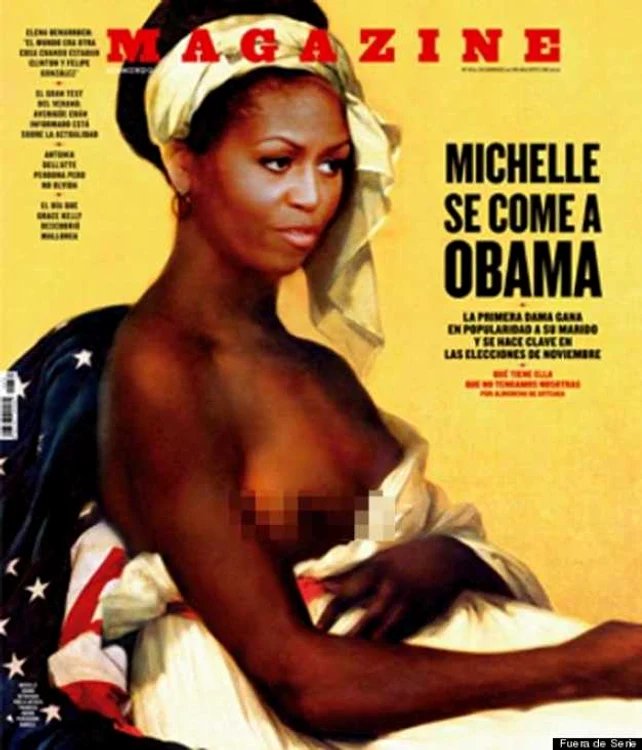 Michelle Obama, pe coperta revistei spaniole "Fuera de Serie". FOTO huffingtonpost.com
