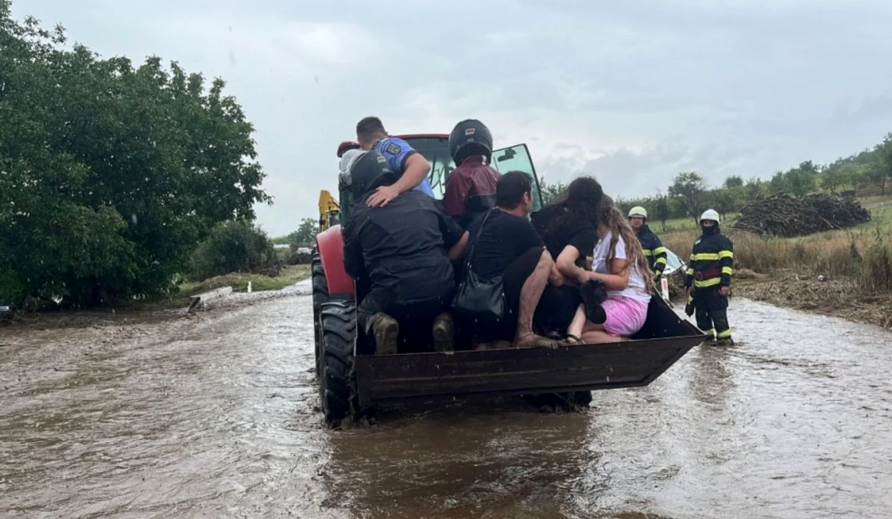 Localitatea Horia a mai fost afectată de viituri. FOTO arhivă ISU Tulcea