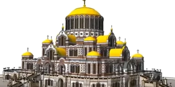 Macheta Bisericii Sfanta Maria FOTO Captura YouTube/ znak.com