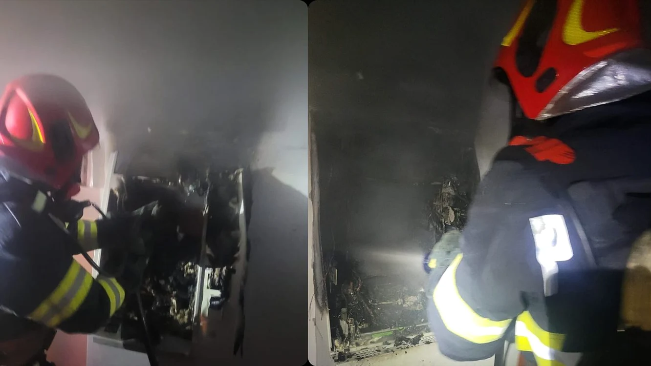 Imagini de la intervenția pompierilor FOTO ISU Sibiu