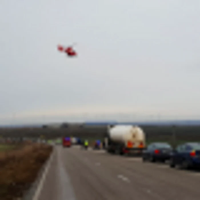 Accident rutier şosea SMURD elicopter ambulanţă pompieri Sursa IPJ Constanţa