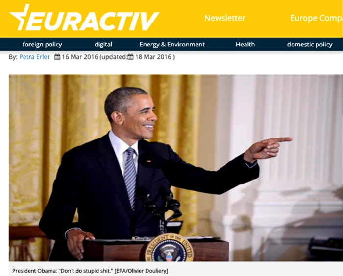 Președintele Barack Obama. Captură foto