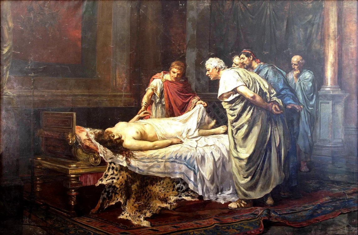 Nero în fața cadavrului mamei sale, Agrippina cea Tânără (Muzeul Prado), profimedia 1017460341 jpg