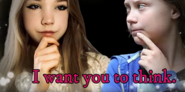 Adolescenta activistă antti-Greta din Gremania Naomi Seibt FOTO captură video Naomi Seibt