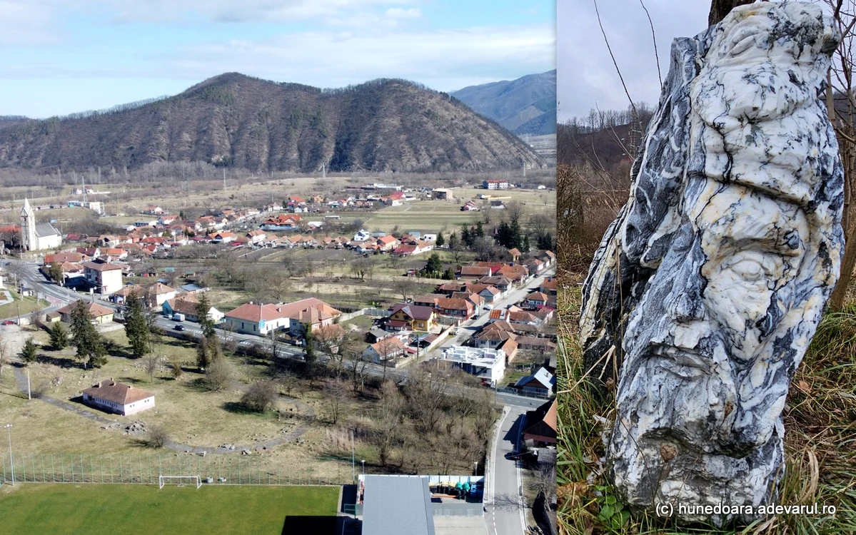 Sântamaria Orlea și statuia unui dac. Foto: Daniel Guță. ADEVĂRUL