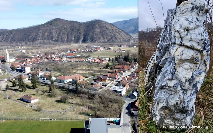 Sântamaria Orlea și statuia unui dac. Foto: Daniel Guță. ADEVĂRUL