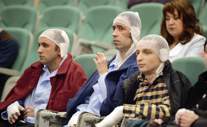 Ionuţ Tudor, Mihai Anghel şi Remus Vasiliu vor continua tratamentul acasă şi vor face recuperareFoto: Mediafax