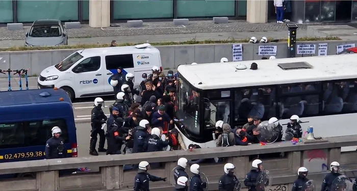 Belgia, paralizată de proteste violente FOTO: X / @mog_russEN