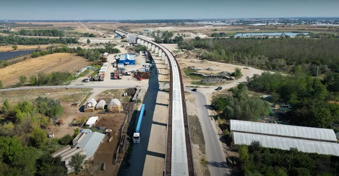 Lucrările pentru redeschiderea liniei de tren directe Bucureşti Giurgiu Foto: Facebook Dan Motreanu