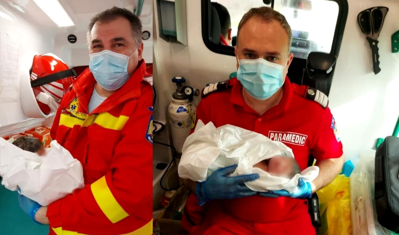Bebeluşul a ajuns cu bine la Spital foto: ISU Giurgiu