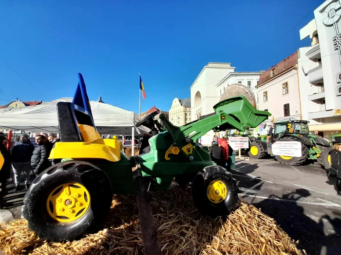 Protestul agricultorilor din centrul Timișoarei FOTO Ștefan Both