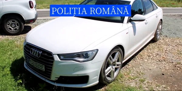 Masina de lux cumparata cu banii din Metoda Accidentul FOTO Poliţia Română