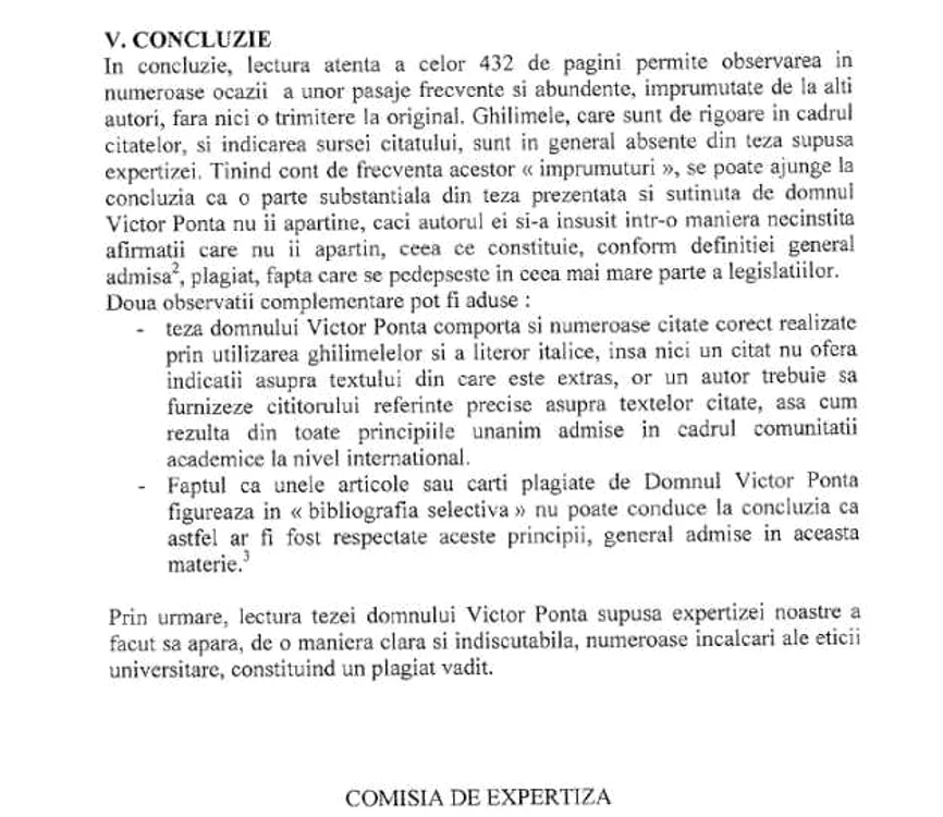 raport experti UB ponta