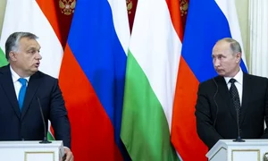 Conferinta de presa la Kremlin cu Viktor Orban (stanga) si Vladimir Putin FOTO EPA-EFE