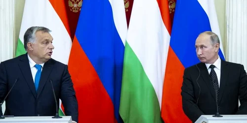 Conferinta de presa la Kremlin cu Viktor Orban (stanga) si Vladimir Putin FOTO EPA-EFE