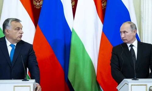 Conferinta de presa la Kremlin cu Viktor Orban (stanga) si Vladimir Putin FOTO EPA-EFE