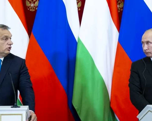 Conferinta de presa la Kremlin cu Viktor Orban (stanga) si Vladimir Putin FOTO EPA-EFE