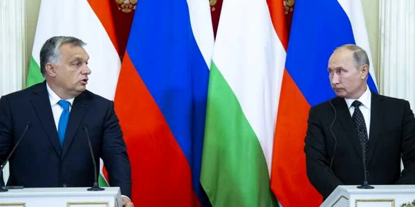 Conferinta de presa la Kremlin cu Viktor Orban (stanga) si Vladimir Putin FOTO EPA-EFE