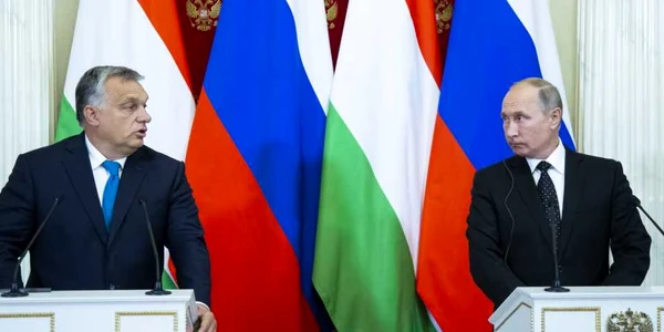 Conferinta de presa la Kremlin cu Viktor Orban (stanga) si Vladimir Putin FOTO EPA-EFE